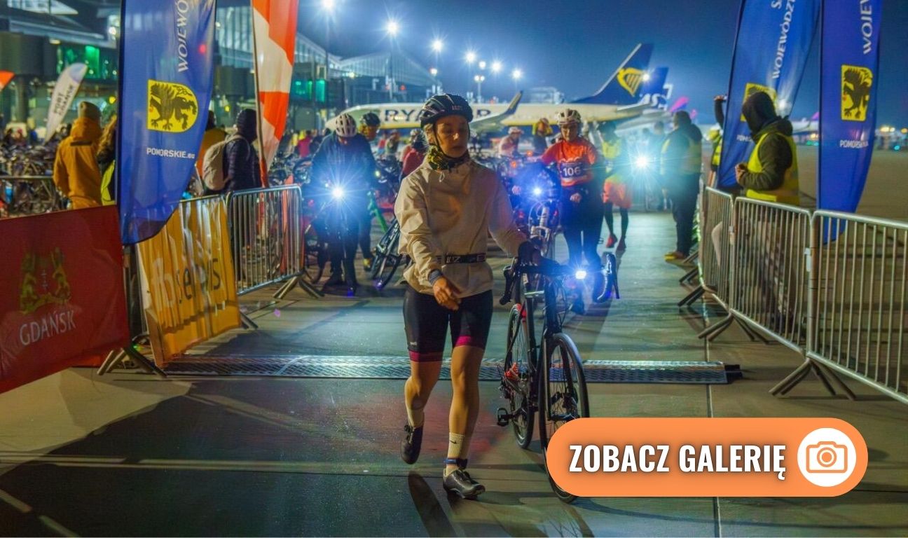 nocny duathlon 2025 na lotnisku w Gdańsku
